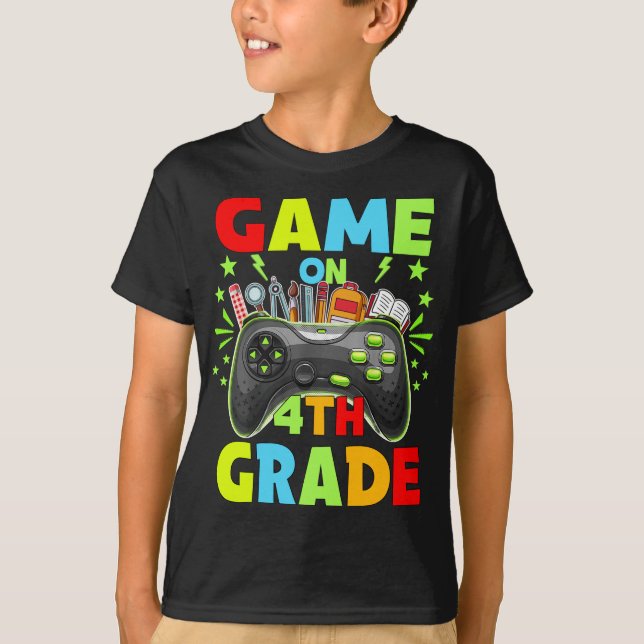 Spiel auf der 4. Stufe unverschlossen zurück zur S T-Shirt (Vorderseite)