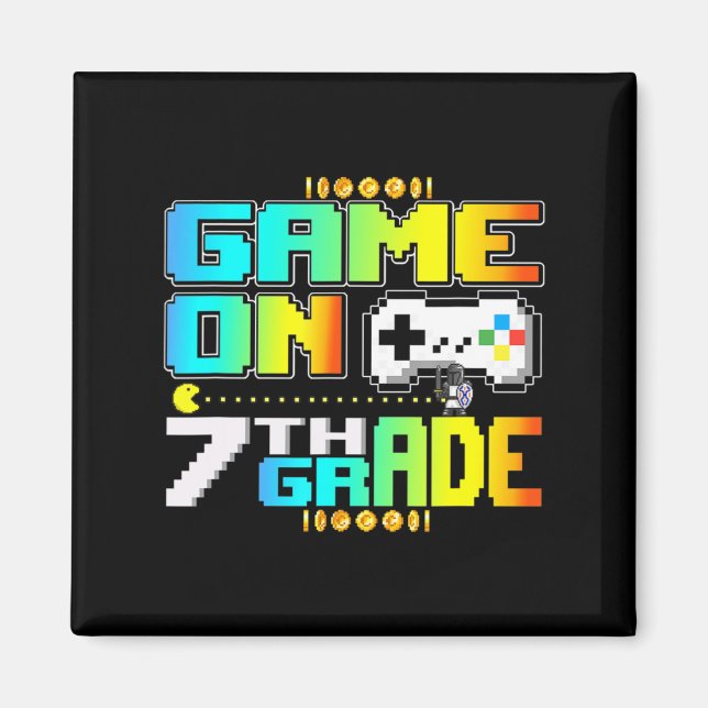 Spiel auf der 7. Stufe Gaming Video Gamer zurück n Magnet (Vorne)