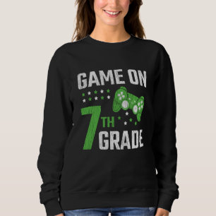 Spiel auf der 7. Stufe Videospiel Zurück zum Schul Sweatshirt