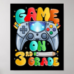 Spiel auf der dritten 3. Klasse zurück zur Schule Poster