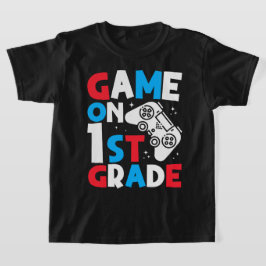 Spiel auf der ersten Stufe 1 zurück zur Schule Fun T-Shirt