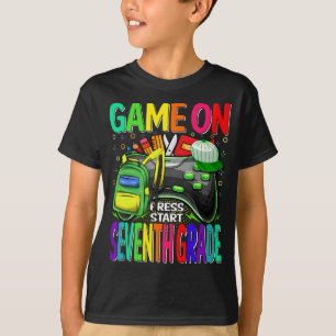Spiel auf der siebten Stufe des ersten Tages Gamer T-Shirt