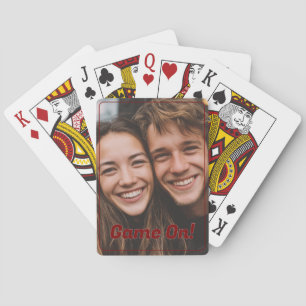 Spiel auf familiärem Foto Spielkarten