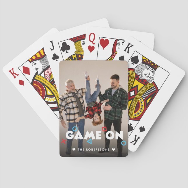 Spiel auf familiärem Foto Spielkarten (Rückseite)