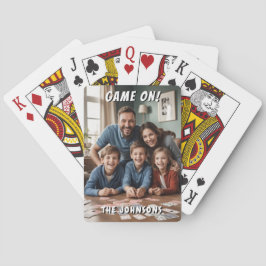 Spiel auf familiärem Foto Spielkarten