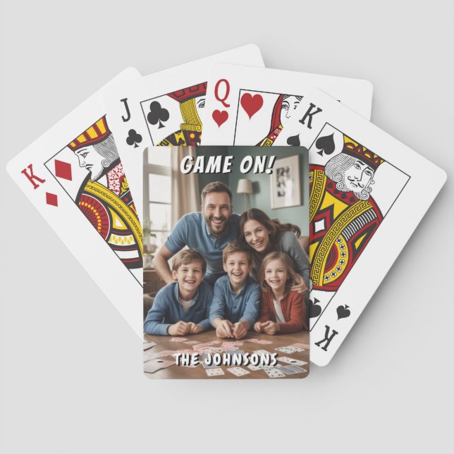 Spiel auf familiärem Foto Spielkarten (Rückseite)