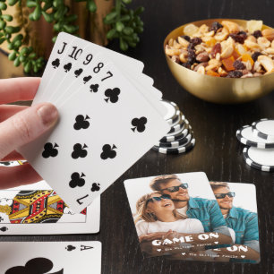 Spiel auf familienschwarz und weiß Foto Spielkarte