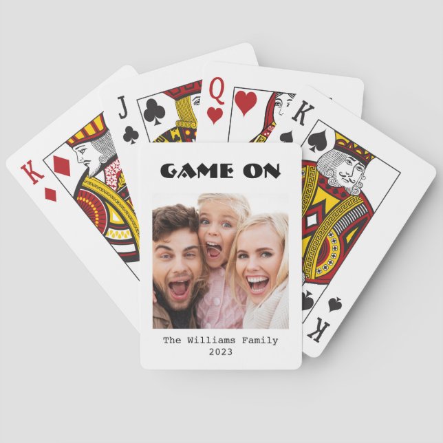 Spiel auf Foto der Familie spielen Karten Spielkarten (Rückseite)