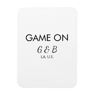 Spiel auf - Namen des Paares, Hochzeitsfeier, Ort, Magnet
