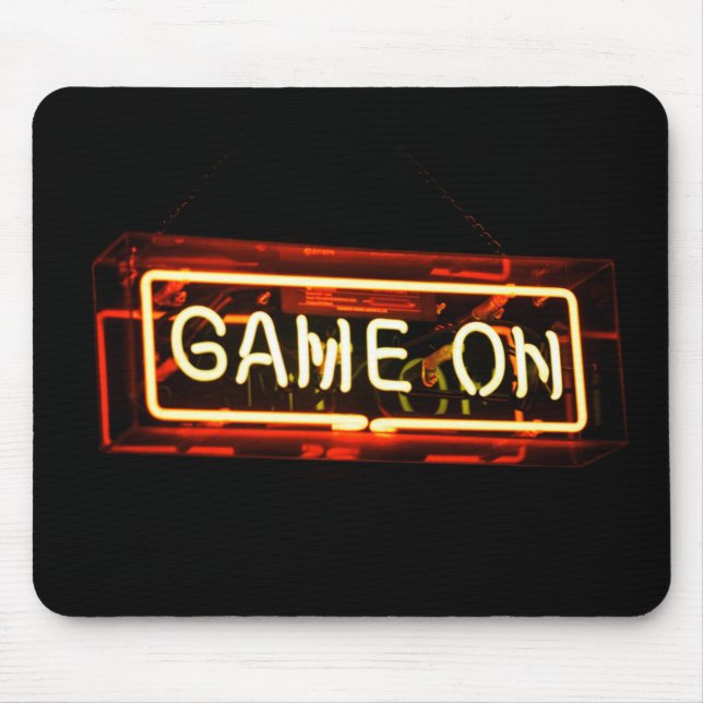Spiel auf Neon Sign Sport Gaming Gamer Mousepad (Vorne)