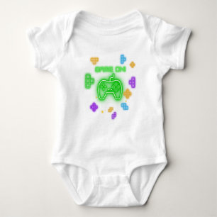 Spiel auf Neongrün, Gamer Baby Bodysuit Baby Strampler