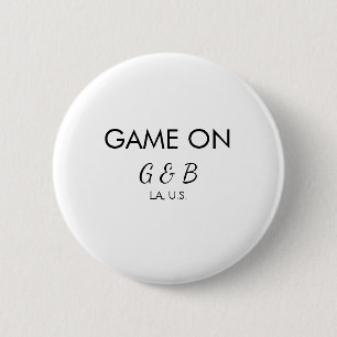 Spiel auf Pärchen Namen Hochzeitsfeier Platz Stadt Button