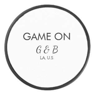 Spiel auf Pärchen Namen Hochzeitsfeier Platz Stadt Eishockey Puck