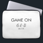 Spiel auf Pärchen Namen Hochzeitsfeier Platz Stadt Laptopschutzhülle<br><div class="desc">Gestaltung</div>