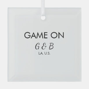 Spiel auf Pärchen Namen Hochzeitsfeier Platz Stadt Ornament Aus Glas