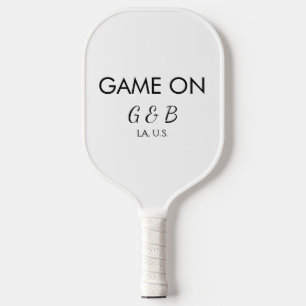 Spiel auf Pärchen Namen Hochzeitsfeier Platz Stadt Pickleball Schläger