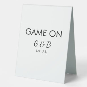 Spiel auf Pärchen Namen Hochzeitsfeier Platz Stadt Tischaufsteller
