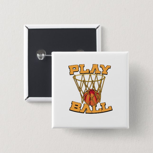 Spiel Ball Basketball. Button (Vorne & Hinten)