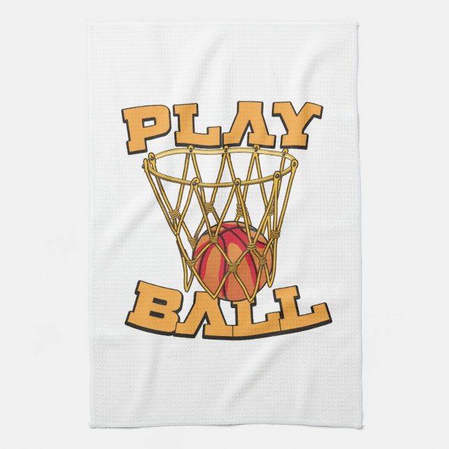 Spiel Ball Basketball. Geschirrtuch (Vertikal)
