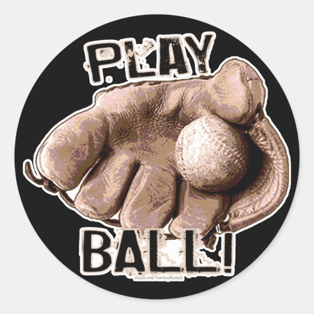 Spiel Ball! Handaufkleber Runder Aufkleber (Vorderseite)