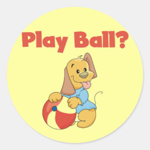 Spiel-Ball-T-Shirts und Geschenke Runder Aufkleber