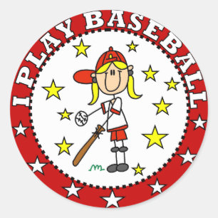 Spiel-Baseball-T-Shirts und Geschenke des Runder Aufkleber