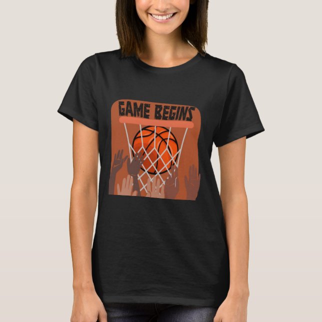 Spiel beginnt Basketball T - Shirt (Vorderseite)