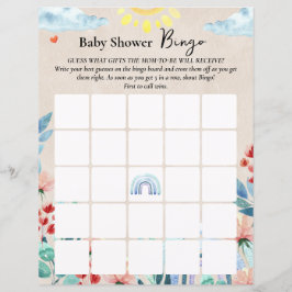 Spiel "Bingo" für Babydusche.