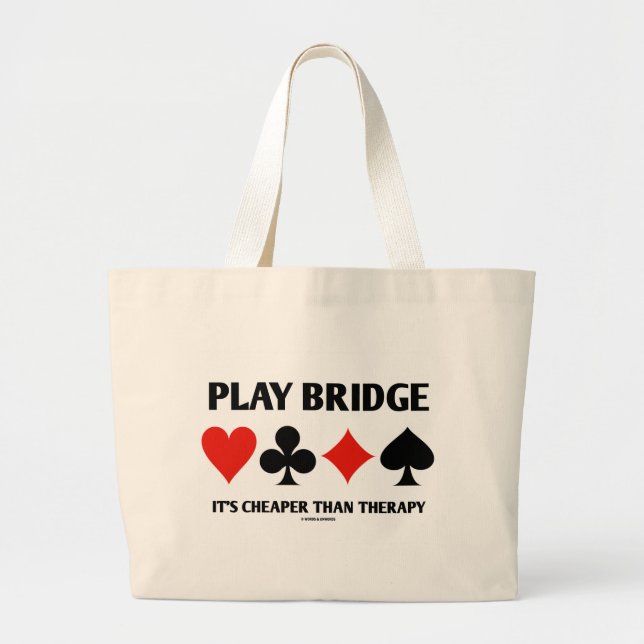Spiel-Brücke ist es billiger als Therapie Jumbo Stoffbeutel (Vorne)