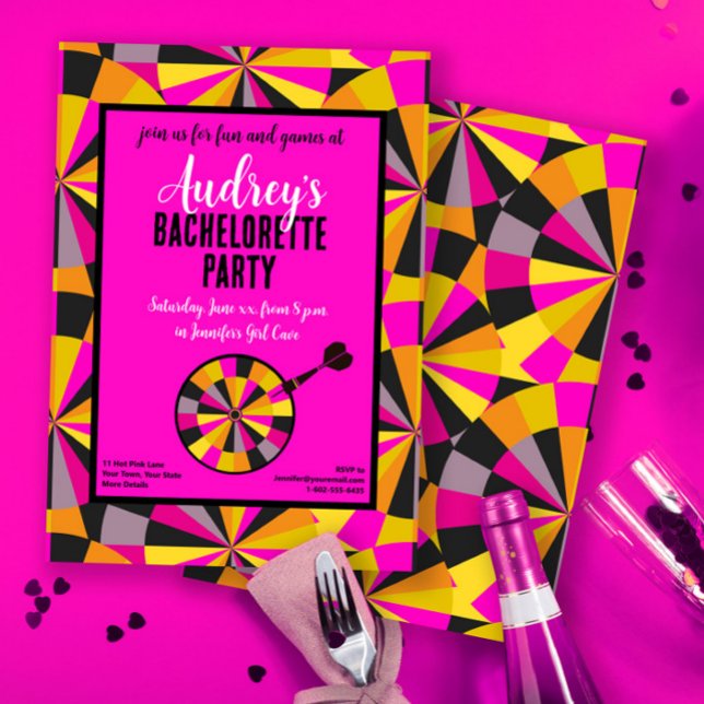 Spiel Darts Bachelorette Theme Party Einladung (Von Creator hochgeladen)