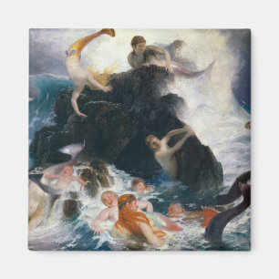 Spiel der Nereiden, 1886 von Arnold Bocklin Magnet