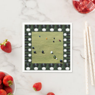 Spiel der Rasenschüsseln, Geburtstagspapier Napkin Serviette