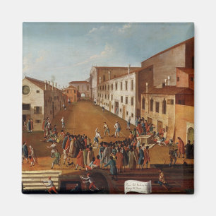 Spiel der Schüsseln im Campo dei Gesuiti, Venedig Magnet