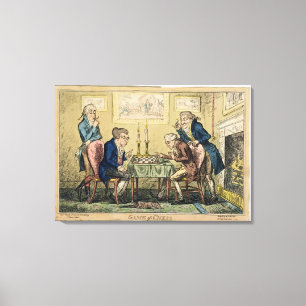 Spiel des Schachs, veröffentlicht von H. Humphrey Leinwanddruck