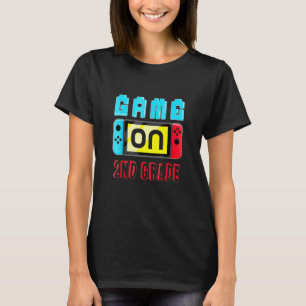 Spiel Ein 2. Klasse Gaming Gamer Schüler Zurück In T-Shirt
