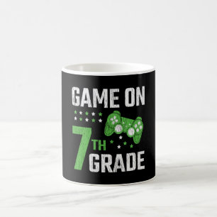 Spiel Ein 7. Klasse Gamer Zurück Zur Schule Schüle Kaffeetasse