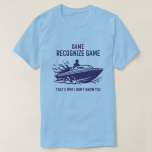 Spiel erkennt Spiel Boating Fischen Grafik T-Shirt