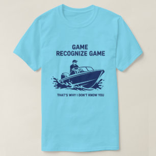Spiel erkennt Spiel Boating Fishing Grafik T-Shirt