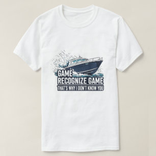 Spiel erkennt Spiel Boating Fishing Grafik T-Shirt