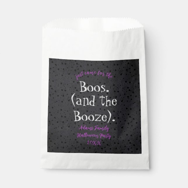 Spiel für Boos und Booze Adult Halloween-Party Geschenktütchen (Vorderseite)