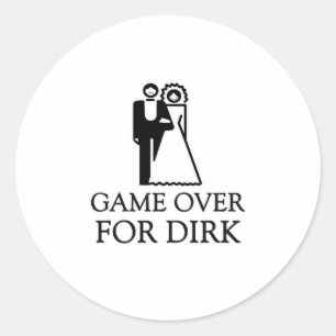 Spiel für Dirk Runder Aufkleber