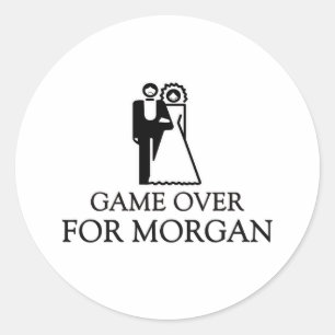 Spiel für Morgan Runder Aufkleber