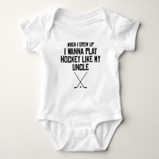 Spiel-Hockey mögen meinen Onkel Baby Strampler