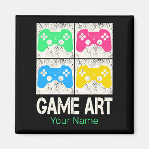 Spiel Kunst Vintage Gamepad Retro Controller Gamer Magnet
