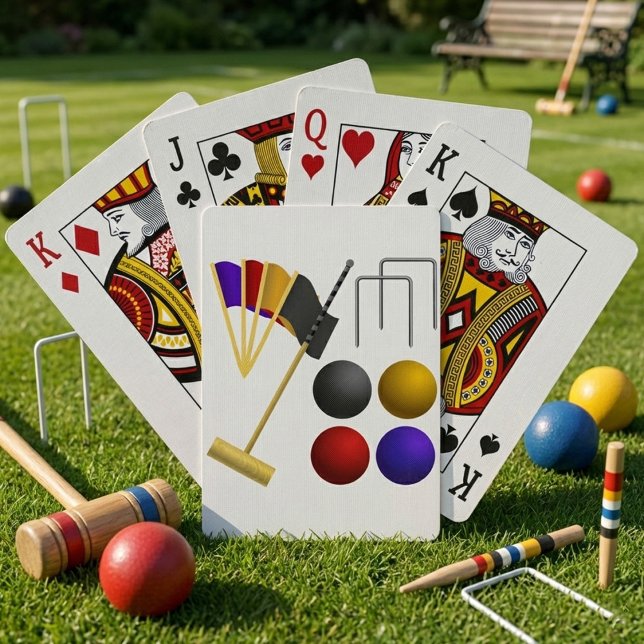 Spiel mit Croquet Playing Cards Spielkarten (Von Creator hochgeladen)