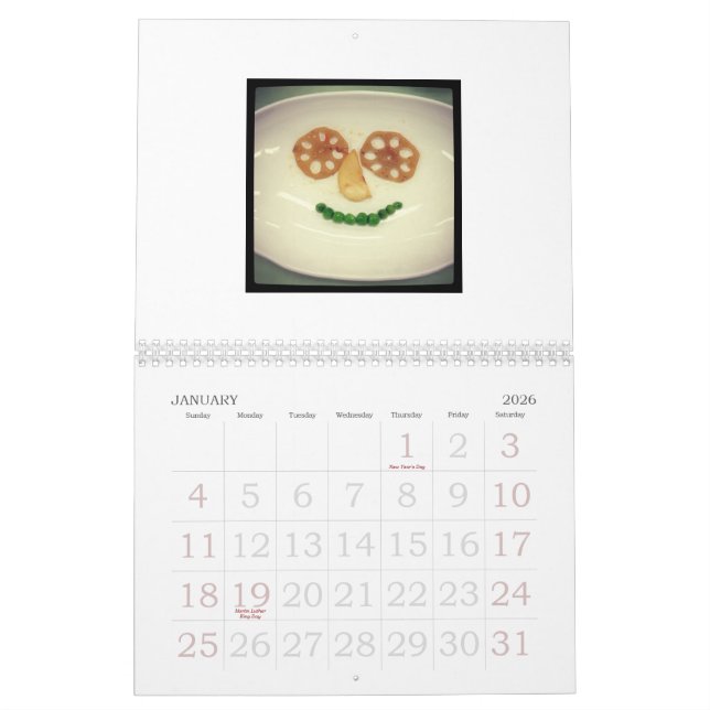 Spiel mit Ihrem Nahrungsmittelkalender Kalender (Jan 2026)