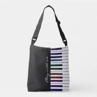 Spiel mit mir bunte Klavier-Tastatur-Musik-Tasche Tragetaschen Mit Langen Trägern