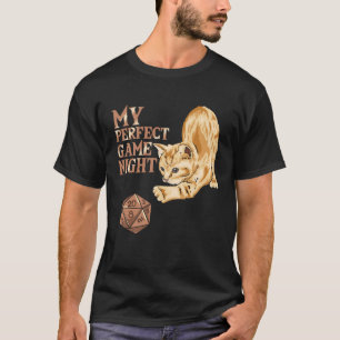 Spiel Nacht Katze Brettspiel Zoo T-Shirt
