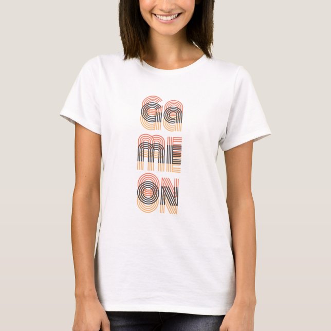 Spiel on | Retro Typografie White T-Shirt (Vorderseite)