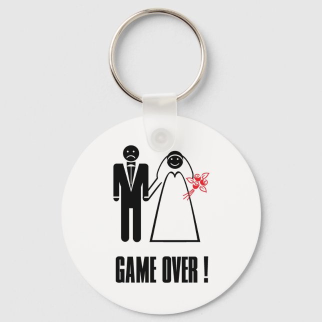 SPIEL OVER Wedding Schlüsselanhänger (Vorderseite)